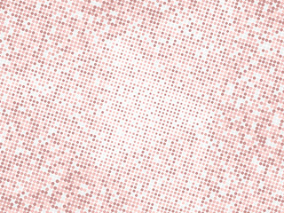 Rose gold sequins texture. Abstract halftone background. Vector golden pattern of round elements.