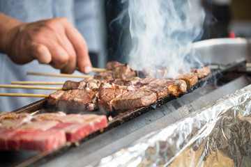 Japanese barbecue skewers