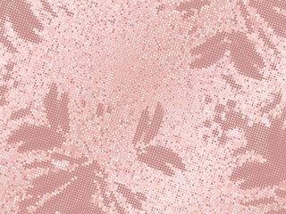 Rose gold sequins texture. Abstract halftone background. Vector golden pattern of round elements.