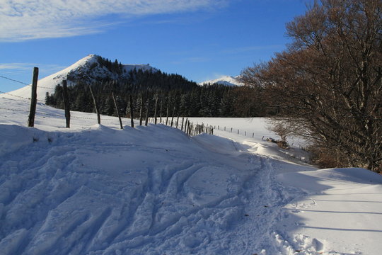 rando hivernale en Auvergne