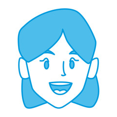 Obraz na płótnie Canvas beautiful woman smiling face icon vector illustration graphic design