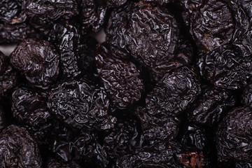 Pile of dried prunes