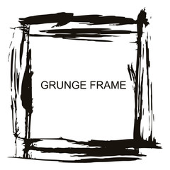 Decorative frame for design. Vector graphic grunge elements for the background. Isolated flat ilustration, texture for text. Brush brushstrokes, banner, borders.
