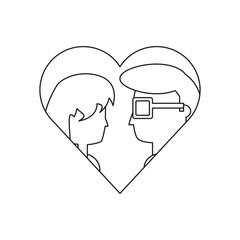 heart with couple icon