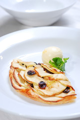 Apple Pie Dessert with icecream