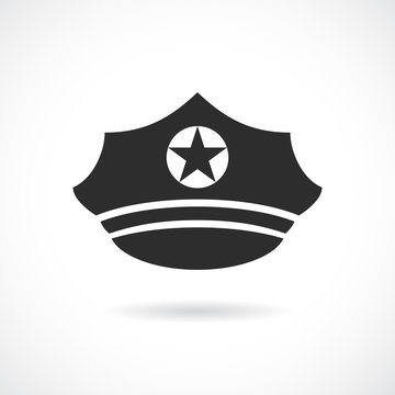 Military cap vector icon