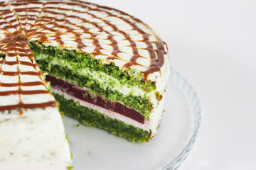 Incredible delicious cake with spinach