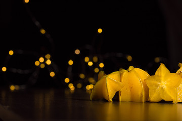 star fruit and lights
