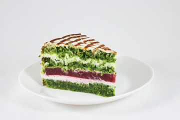 Incredible delicious cake with spinach