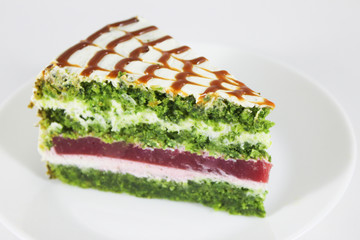 Incredible delicious cake with spinach