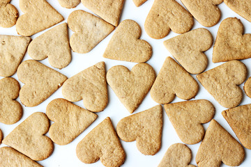 Cookies in the form of heart for Valentine's day