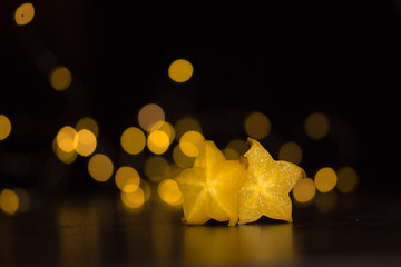 star fruit and lights