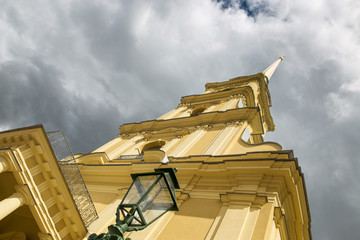 Petersburg, Russia - July 2, 2017: Peter and Paul Cathedral in the Peter and Paul Fortress.