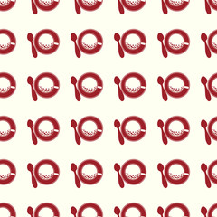 Coffee vector illustration on a seamless pattern background