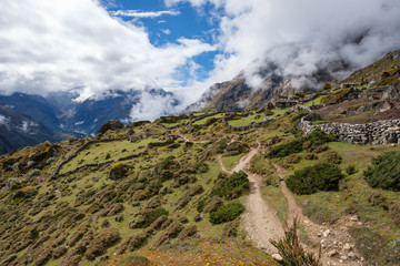 Wandern Richtung Mount Everest Nepal