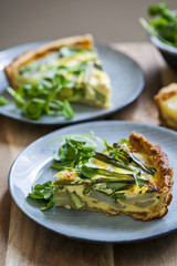 Jersey royal potatoes and asparagus tart