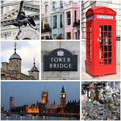 London landmarks collage