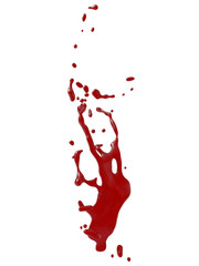 3D illustration of of blood splash