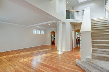 Sun filled open floorplan home interior