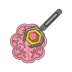 brain and spanner tool icon