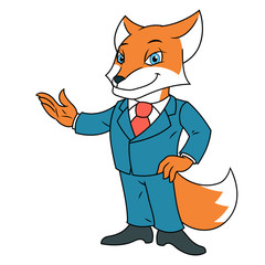 Fox in office suit 2