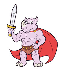 Rhino with a sword 2