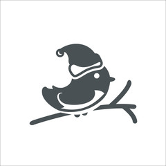 Christmas bird icon