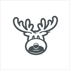 Christmas reindeer icon