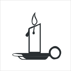 Candle icon. Vector Illustration