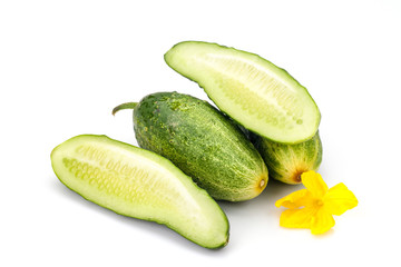 Cucumber on white