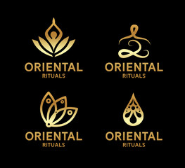 Beautiful Day Spa logo sign vector set