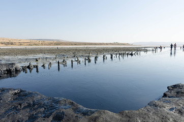 Crimean black mud therapeutic lake Chokrak