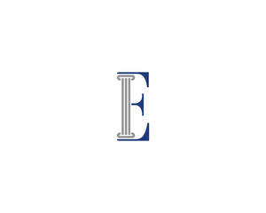 Law Pillar and Letter E Logo Icon 1