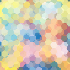 Background of yellow, orange, blue, green geometric shapes. Colorful mosaic pattern. Vector EPS 10. Vector illustration