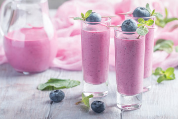 Delicious blueberry smoothie 