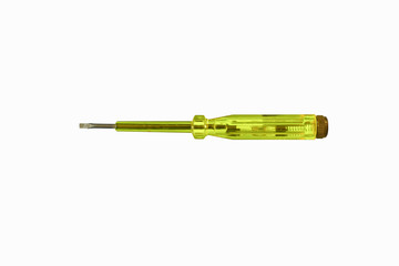 Fototapeta premium Yellow Screwdriver Isolated on White Background