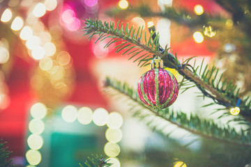 Christmas ornaments on the Christmas tree