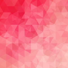Background made of red, pink triangles. Square composition with geometric shapes. Eps 10