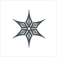 Snowflake icon. Vector Illustration