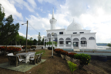Brunei Darussalam Mosque at Kelantan, Malaysia. An old Mosque and small mosque build with Islamic...