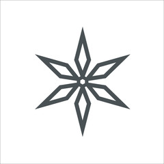 Snowflake icon. Vector Illustration