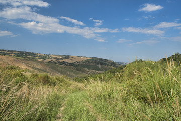 Summer landscape in Abruzzi near Pietranico