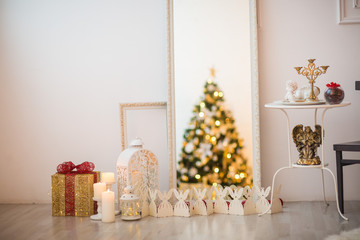 Christmas decorations, Christmas tree, gifts, new year