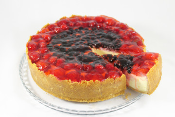 delicious cheese cake with berries