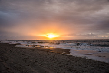 Fototapeta na wymiar Sunrise on the Crystal Coast of North Carolina