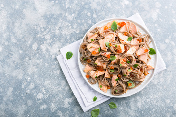 Fish salad with caviar