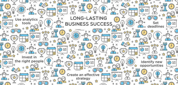 Long-Lasting Business Success Vector Illustration
