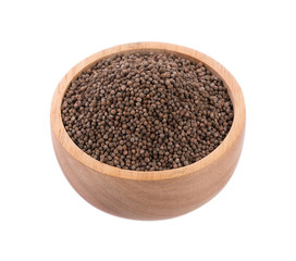 Perilla herb seed on white background
