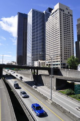 Highway in Downtown of Seattle, United States