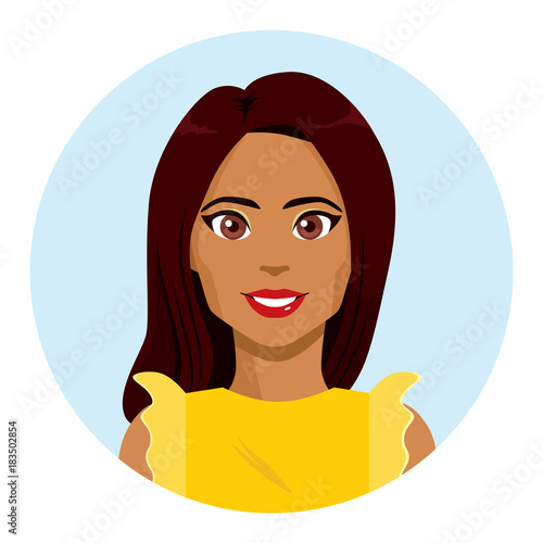 "Pretty young Latina Mexican woman with smiling face